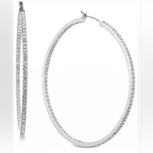 NWT GIVENCHY SILVER HOOPS